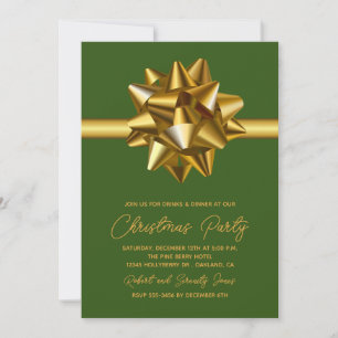 Convite de festas Dourado Natal