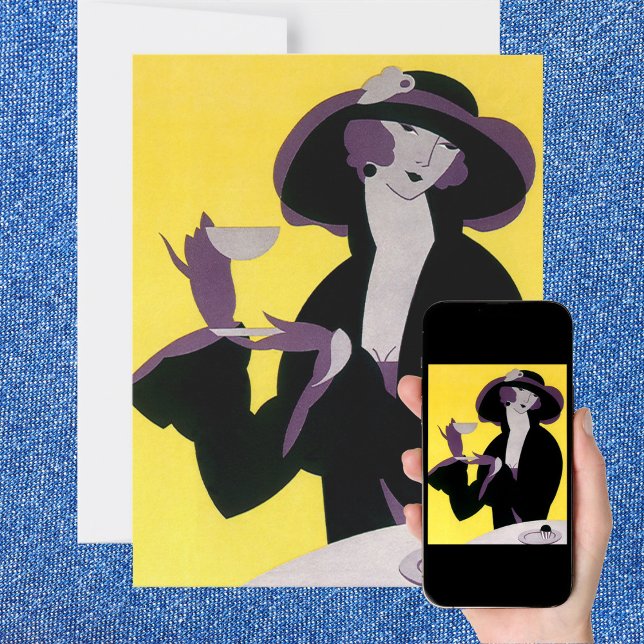 Convite de festas Elegante de Tarde Vintage (Criador carregado)