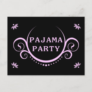 convite de festas elegante do pajama