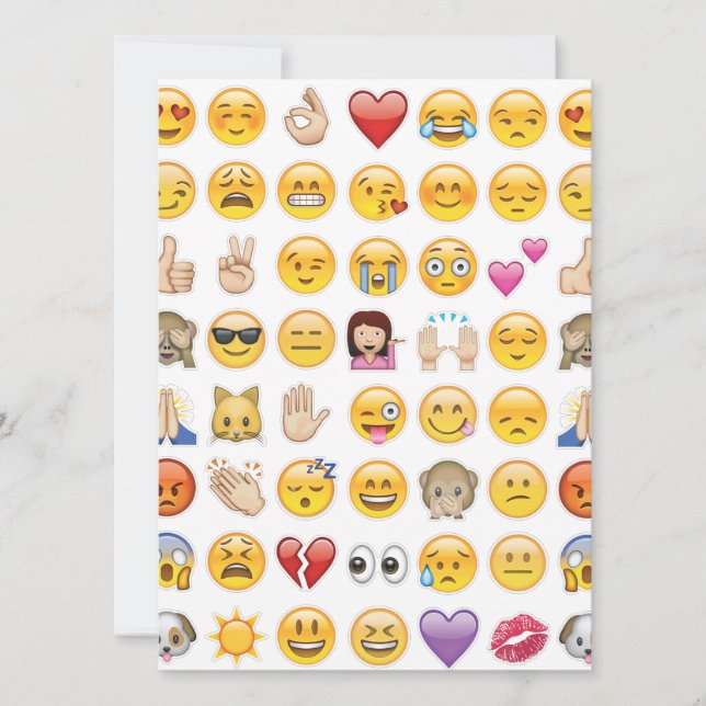 convite de festas emoji (Frente)