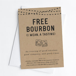 Convite de festas Engraçado de Provando Bourbon Li