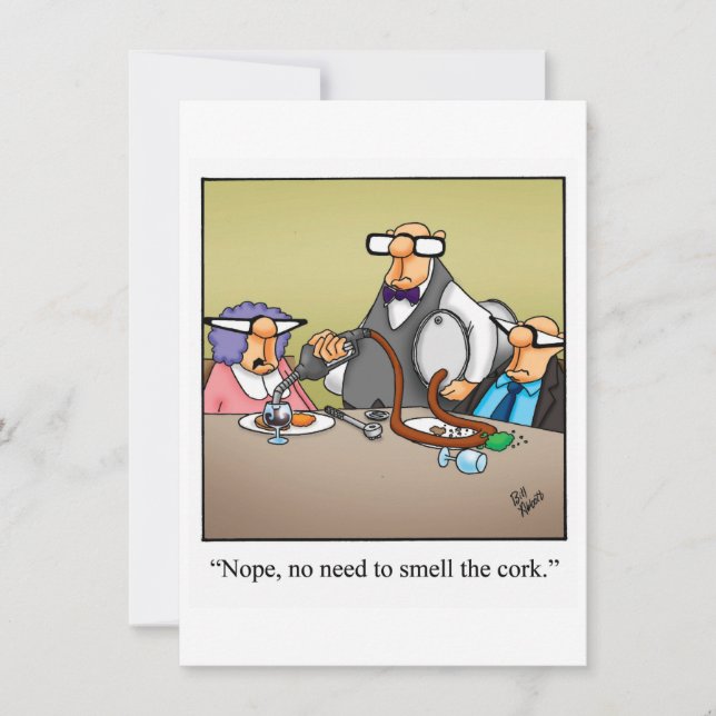 Convite de festas Engraçado de Provando de Vinho (Frente)