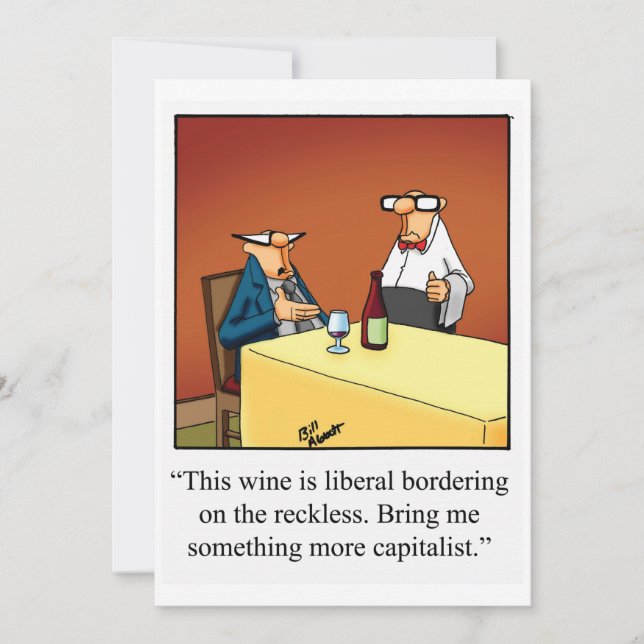 Convite de festas Engraçado de Provando de vinho " (Frente)