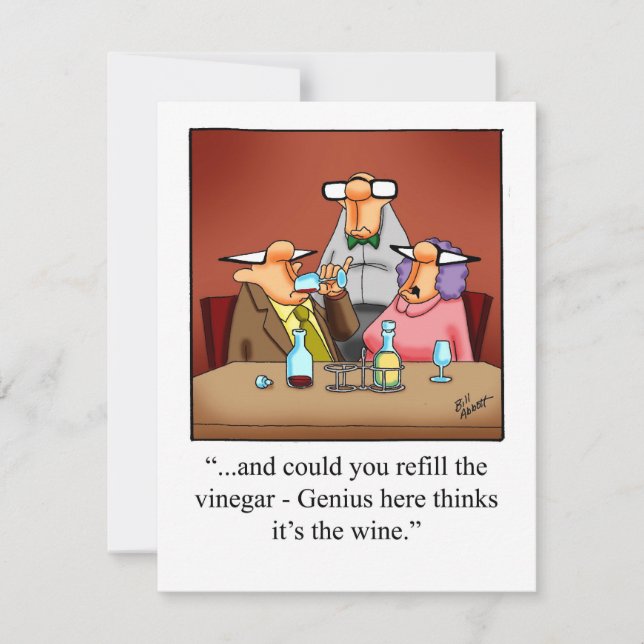 Convite de festas "Espectickles" de Humor de Vinho (Frente)