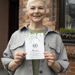 Convite de festas Eucalyptus Rustic<br><div class="desc">O Convite de festas russo de aniversário de 40 anos Eucalipto é perfeito para qualquer celebração de aniversário de 40 anos. Folhagem verde de aquarela desenhada com uma mão maravilhosa,  com tipografia simples e moderna. O convite faz parte de uma coleção.</div>