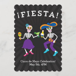 Convite de festas Fiesta Skulls