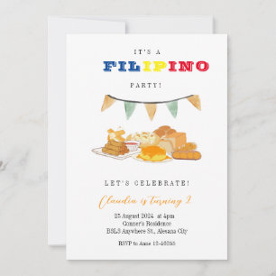 Convite de festas Filipino Filipino Birthday
