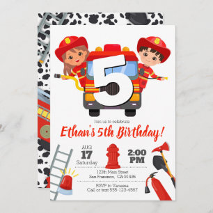 Convite de festas Fireman