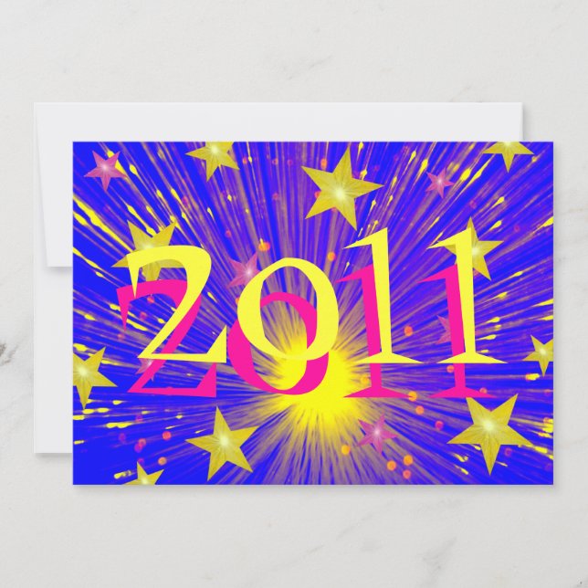Convite de festas Firework '2011' (Frente)