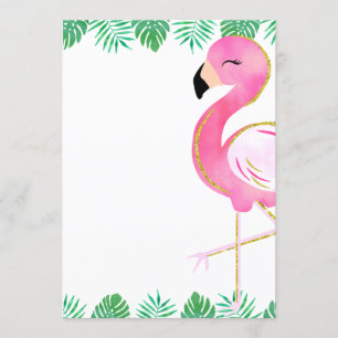 Convite de festas Flamingo Vamos, Flamingo Glitter