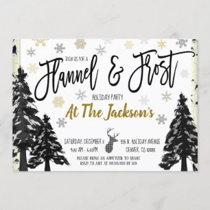 Convite de festas Flannel e Frost