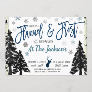 Convite de festas Flannel e Frost