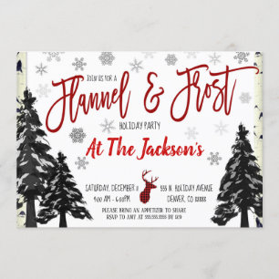Convite de festas Flannel e Frost