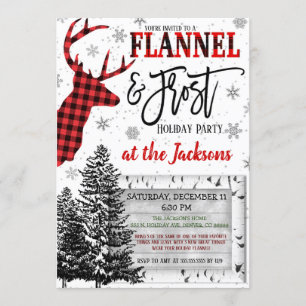 Convite de festas Flannel e Frost