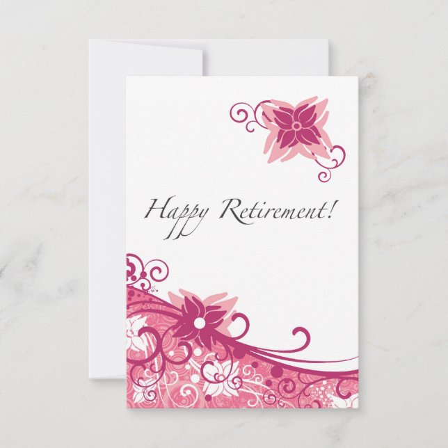 Convite de festas floral da aposentadoria dos (Frente)