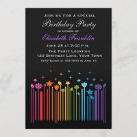 Convite de festas floral do código de barras do