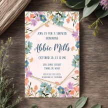 Convite de festas Floral Vintage