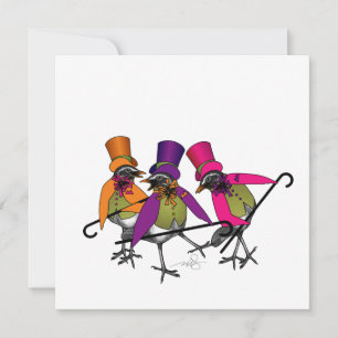 Convite de festas Funky Bird Boogie