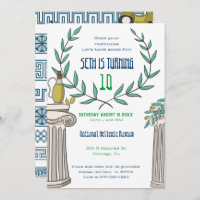 Convite de festas grego Themed
