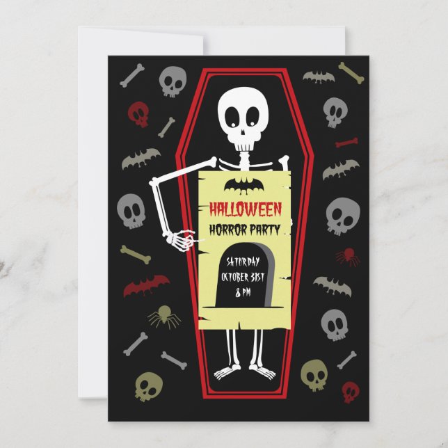 Convite de festas Halloween (Frente)