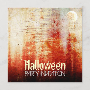 Convite de festas Halloween Bloody Moon Grunge