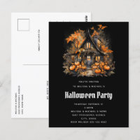 Convite de festas Halloween Hauneen House