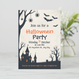 Convite de festas Halloween Hauneen House