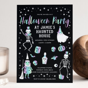 Convite de festas Halloween House