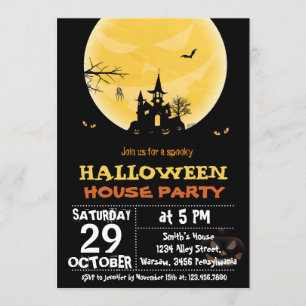 Convite de festas Halloween House