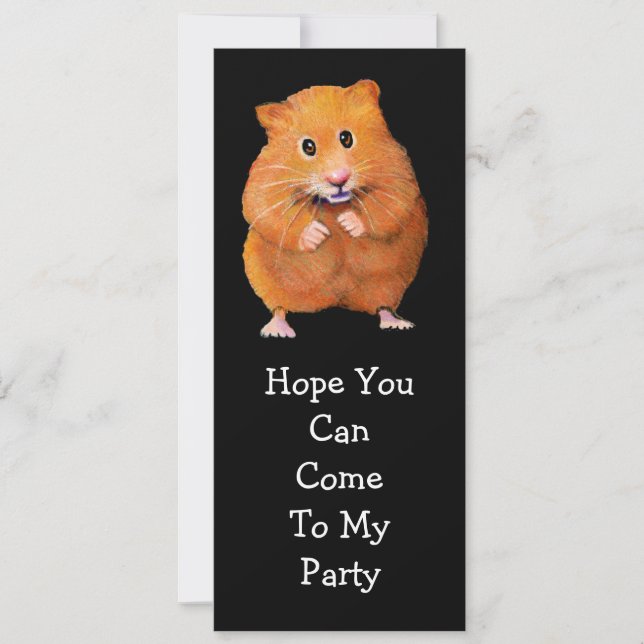 CONVITE DE FESTAS HAMSTER: Arte original (Frente)