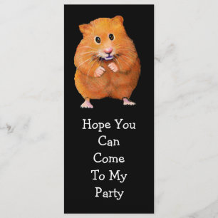CONVITE DE FESTAS HAMSTER: Arte original