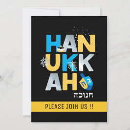 Convite de festas Hanukkah