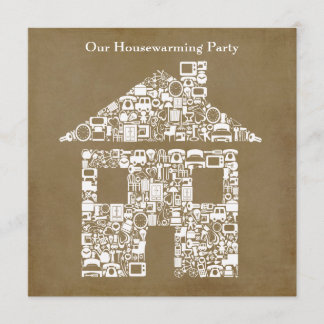 Convite de festas Home da foto do Housewarming da