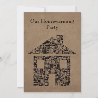 Convite de festas Home de Reno do Housewarming da