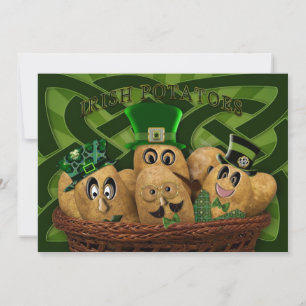 CONVITE DE FESTAS IRLANDÊS - BATATAS IRLANDESAS