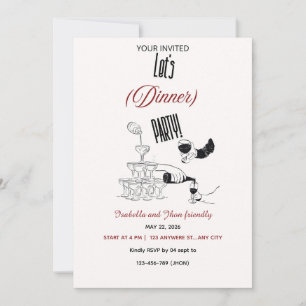 Convite de festas Jante Bonito Desenho Mão