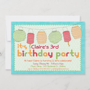 Convite de festas Lanterna de Papel