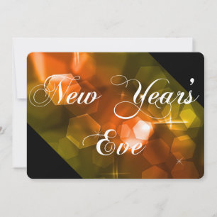 Convite de festas Laranja de Ano Novo 1