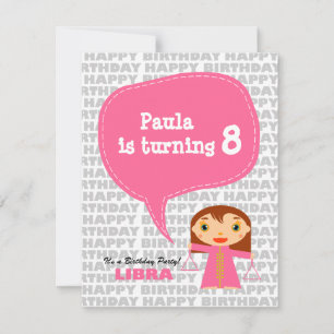 Convite de festas Libra Kids