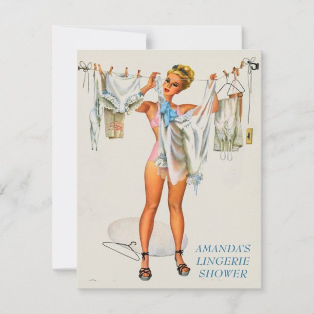 convite de festas lingerie (Frente)