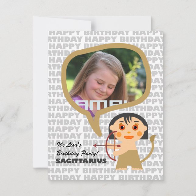 Convite de festas Luca Kids com foto (Frente)