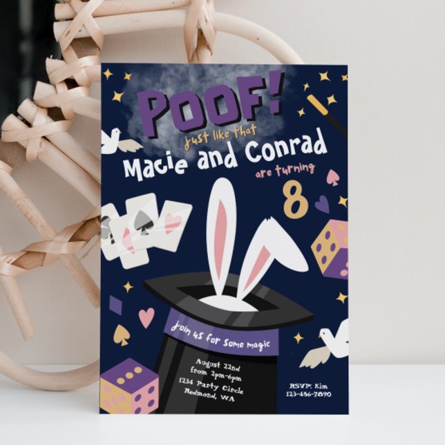 Convite de festas mágico | Convite Conjunta de Ani (Criador carregado)