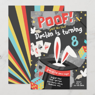 Convite de festas mágico   Convite de aniversário 