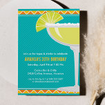 Convite de festas Margarita<br><div class="desc">Juntar-se à festa com essa margarita inspirou o convite de festas em cores ousadas.</div>