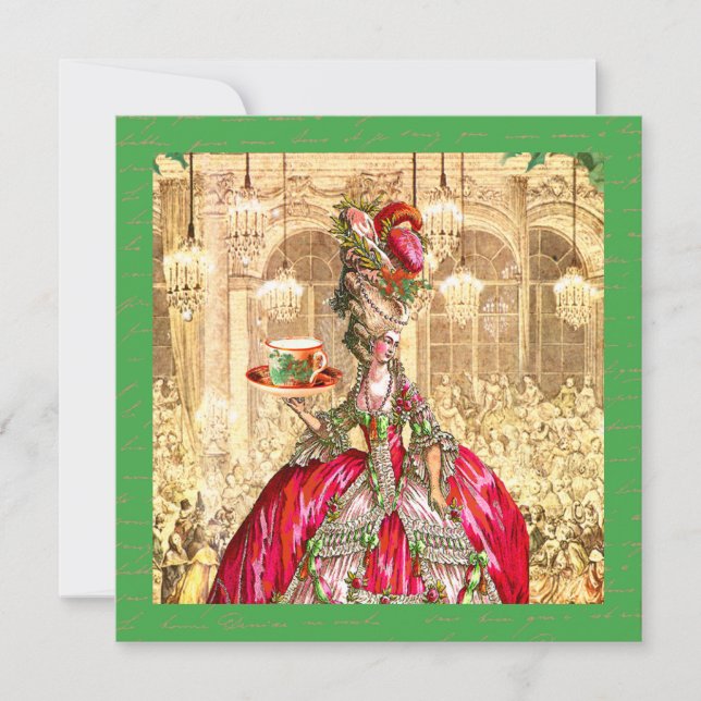 Convite de festas Marie Antonette (Frente)