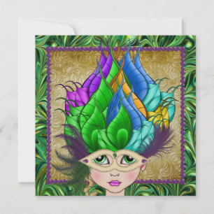 Convite de festas mascarada