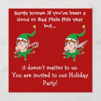 Convite de festas mau do duende do bom duende