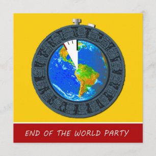 Convite de festas Mayan End of the World Stopwatch