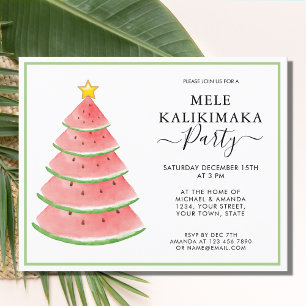 Convite de festas Mele Kalikimaka