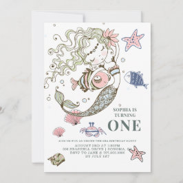 Convite de festas Mermaid